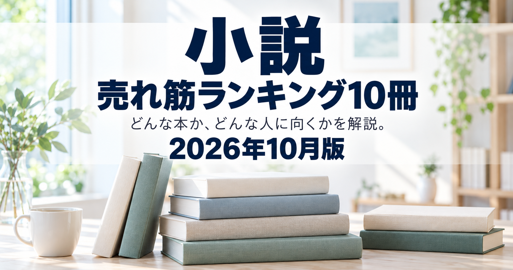 【自分に合う一冊探し】小説の人気ランキング10選【2026年10月】